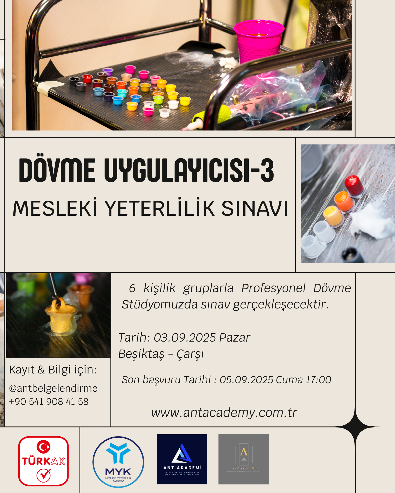Dövme Uygulayıcısı Seviye-3  Mesleki Yeterlilik Sınavı ( MYK )